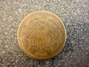 lot 78 image: 1864 US 2 Cent