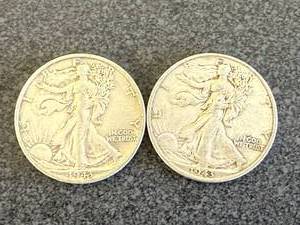 lot 88 image: 1943 Walking Liberty Half Dollars