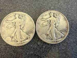 lot 89 image: 1943 Walking Liberty Half Dollars