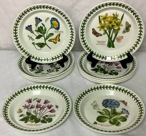 lot 54 image: Portmeirion Botanic Garden 7.25 Bread and Butter Plates - set of 10