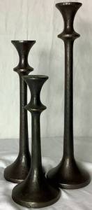 lot 111 image: Set of 3 Crate & Barrell Emmett Taper Holder - S, M, and L
