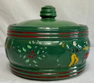 Red Wing Pottery "Dancing Peasants" Lidded Casserole Dish