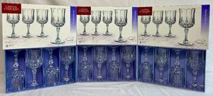lot 43 image: Cristal DArques Longchamp Stemmed Glasss 8.25 oz
