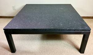 lot 39 image: Marble Coffee Table with Metal Base