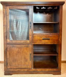 lot 110 image: Highboard Bar Cabinet 46.75 W x 56 H x 16.25 D