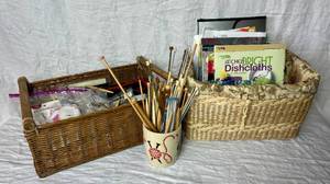 lot 127 image: Massive Assortment of Knitting Needles, Accessories, and Pattern Books