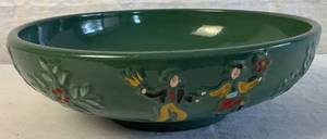 lot 35 image: Red Wing Pottery Dancing Peasants Large Round Bowl 11