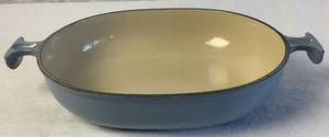 lot 7 image: Vintage Le Creuset Enameled Cast Iron Enzo Mari La Mama 25 Gratin Dish