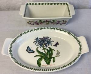 lot 45 image: Portmeirion Botanic Garden Oval Platter and Oblong Baker