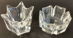 lot 106 image: Orrefors Signed Crystal Belle Tulip 4 Candy Dish and Orrefors Signed Corona Line 4.5 Bowl