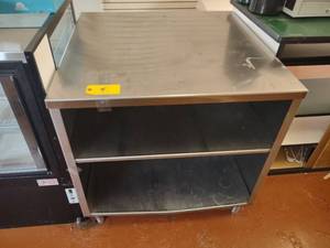 lot 4 image: Stainless Steel Shelf Unit, 37x36...