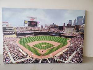 lot 11 image: Large MN Twins on Canvas Great Color Great Condition