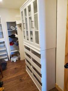 lot 50 image: Gorgeous Large Closet Organizer in Great Condition Disassembled NOTICE Buyer is responsible for Loading and Removal 