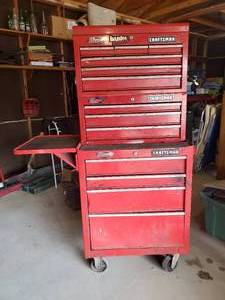 lot 47 image: WOW Craftsman Rolling Steel Toolbox in Good Condition bottom drawer is dented NOTICE Buyer is responsible for Loading and Removal  
