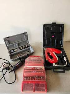 lot 75 image: Dremel Rotary Tool Acdcessory Set Electric StapleNail Gun