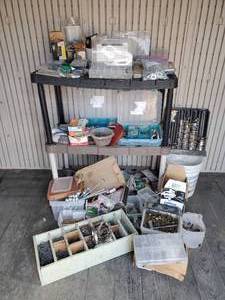 lot 154 image: LARGE LOT of Hardware Misc Screws Nails Washers You Name it