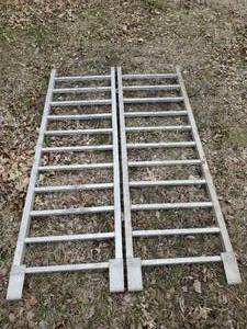 lot 210 image: Heavy Duty Aluminum Folding Loading Ramps  Heavy Duty 48 x 75