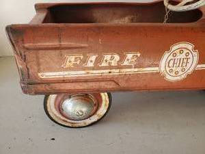 OH MY!!! Vintage Fire Chief Truck Pedal Car with Bell!!&nbsp;