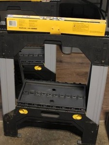 lot 1 image: Pair of DEWALT Compact Folding Work Benches