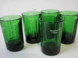 lot 8 image: Set of Jgermeister Branded Shot Glasses - 1 fl. oz Green