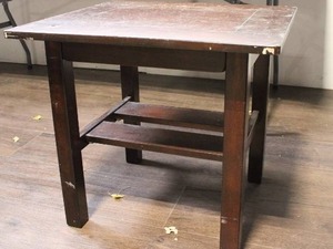 lot 31 image: Wooden Side Table with Shelf