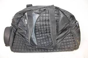 lot 45 image: Black Quilted Gym Bag with Multiple Zippers