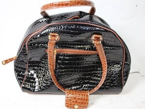 lot 47 image: Samantha Brown Black Croc Embossed Travel Bag
