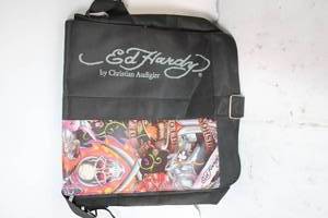 lot 49 image: Ed Hardy Skull and Roses Messenger Bag by Christian Audigier