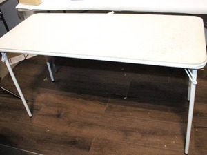 lot 51 image: Folding Rectangular Table with Metal Legs