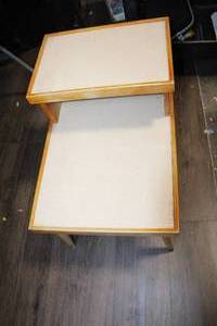 lot 52 image: Mid-Century Modern Step End Table with Drawer