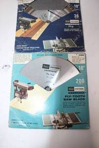 lot C-105 image: Set of 2 Craftsman 10 inch Kromedge Saw Blades