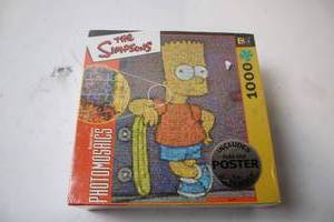 lot 115 image: The Simpsons Photomosaic 1000 Piece Puzzle with Poster