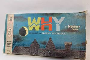 lot 175 image: Vintage Hitchcocks Why Mystery Board Game by Milton Bradley