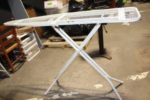 lot 215 image: Foldable Metal Ironing Board with Mesh Surface