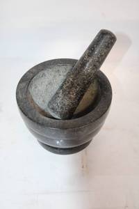 lot 302 image: Granite Mortar and Pestle Set