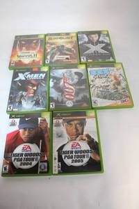 lot 307 image: Lot of 8 Xbox Games Including Tiger Woods PGA Tour and X-Men Legends