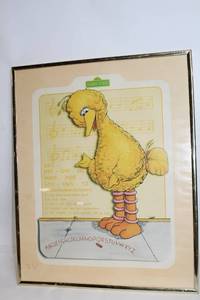 lot 321 image: Framed Sesame Street Big Bird Wall Art