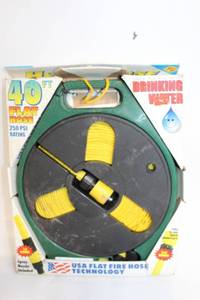 lot 332 image: 40 Ft Drinking Water Flat Hose with Reel - 250 PSI Rating
