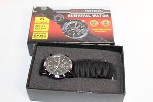 lot A-346 image: Pro-4 Tactical Survival Watch with 6 Features