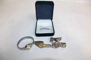 lot A-349 image: Set of 3 Womens Vintage Watches with Montana Silversmiths Box