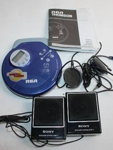 lot 396 image: RCA Compact Disc Player with Sony Speakers and Accessories