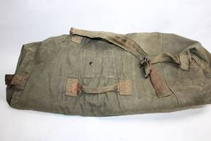 lot 464 image: Vintage Military Duffel Bag with Shoulder Strap