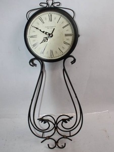 lot 467 image: Vintage Austin Clock Co. 1943 Wall Mount Iron Clock