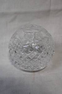 lot 227 image: Cut Glass Crystal Globe with Intricate Pattern