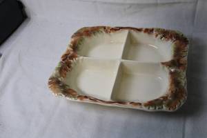 lot 242 image: 1959 Sunkist Van Nuys Vintage Ceramic Divided Serving Dish
