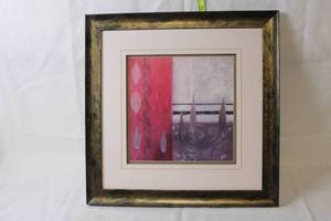 lot 261 image: Framed Artwork by Carol Robinow with Abstract Design