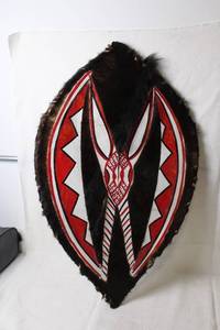 lot A-272 image: Traditional African Tribal Shield with Fur Detailing