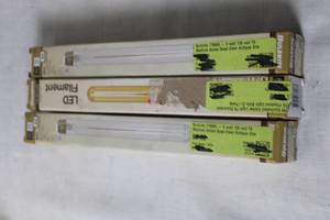 lot 330 image: Set of 3 Bulbrite LED Filament Bulbs - Fully Dimmable T9 120 Volt