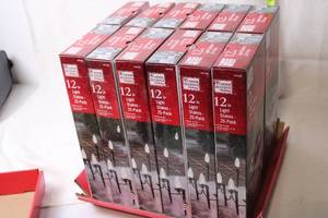 lot 339 image: Lot of 12 Boxes of Home Accents Holiday Light Stakes 25-Pack