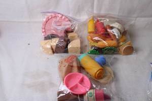 lot A-437 image: Vintage 1987 Fisher-Price Play Food Set in Original Bags